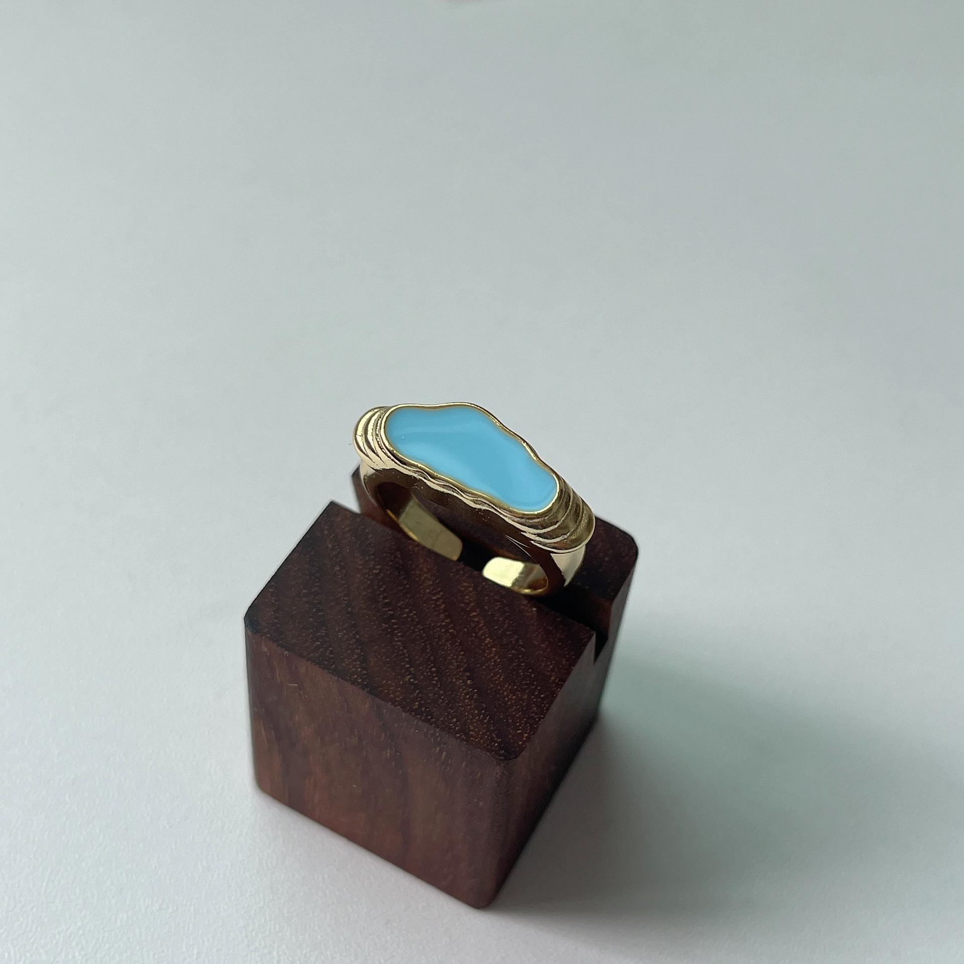 Fashion Clouds Copper Epoxy Open Ring 1 Piece