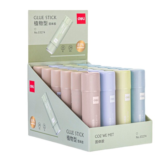Deli 53274/53276 simple, fashionable and creative plant solid glue office stationery wholesale for primary and secondary school students