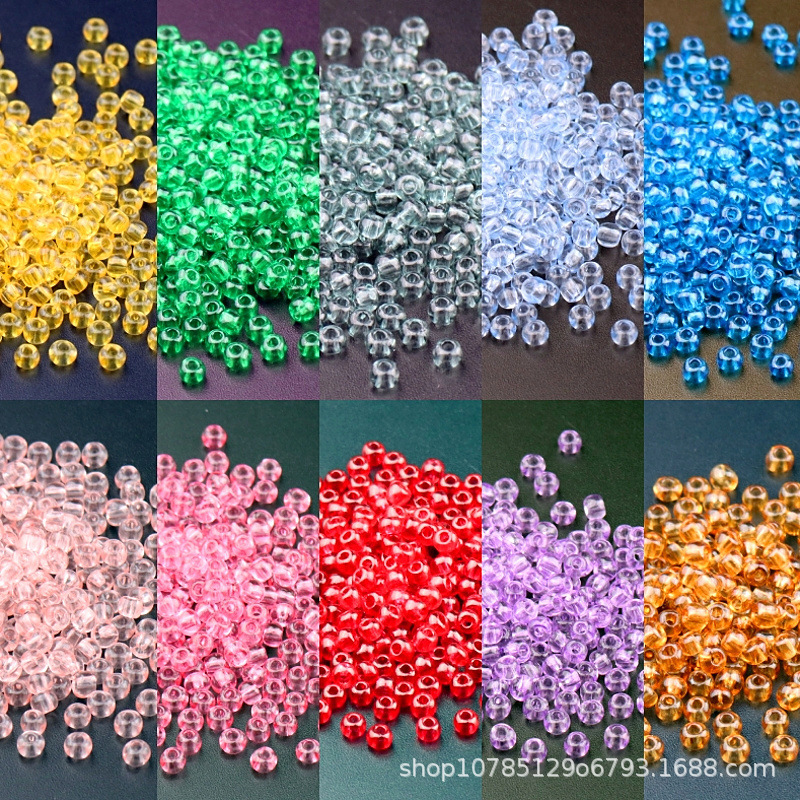 Wholesale 2/3/4mm super high quality uniform transparent glass beads DIY handmade beaded loose beads jewelry accessories