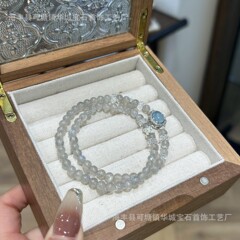 巧恩天然水晶百合デザイン感手串卸売り灰月光デザイン金海藍宝魔箱三輪延長