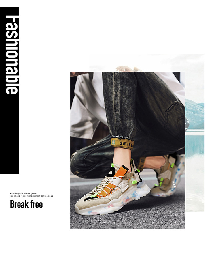 Scarpe da corsa uomo platform alla moda con tessuto traspirante_voghion.com