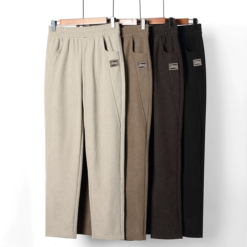 Мама эластические брюки на талии весной и осенью носить свободные повседневные прямые брюки большого размера темперамент высокие талии брюки среднего и пожилого возраста