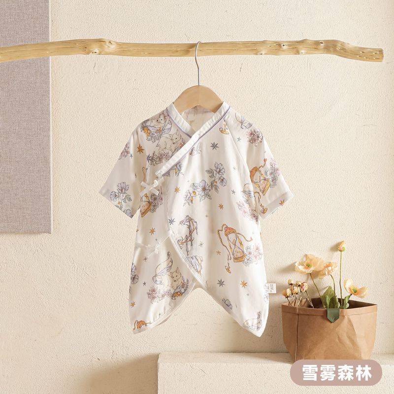 贝安悦50支a类竹棉新生儿衣服四季宝宝连体衣哈衣蝴蝶衣爬服抗菌|undefined