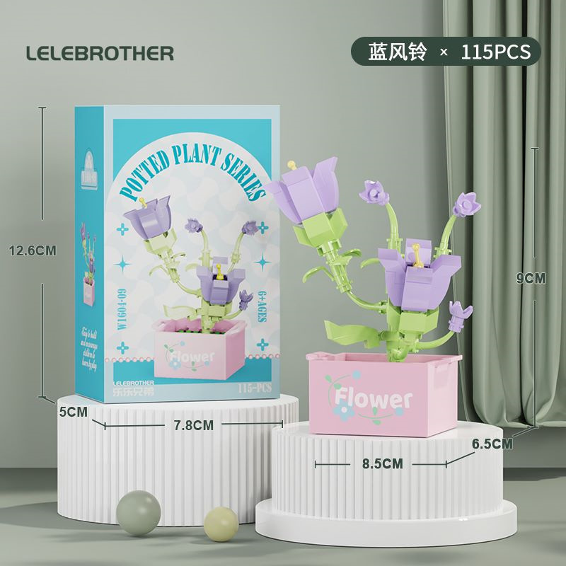 Compatible con flores eternas girasoles de hibisco alta flor de maceta de montaje de bloques de construcción adornos juguetes para niños niñas