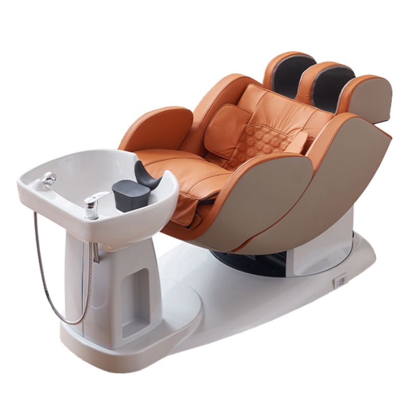 Nueva cama de masaje eléctrica inteligente para salones de belleza, máquina de champú totalmente automática, cama para lavar el cabello, cama de champú