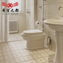 法式奶白色200全瓷花砖厨房浴室阳台地砖玄关卫生间餐厅民宿瓷砖