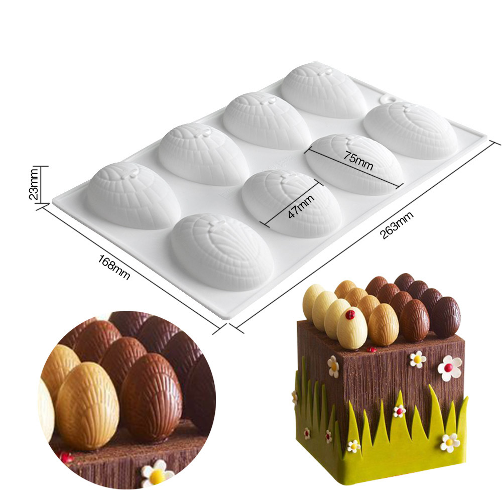 Exquisito huevo de Pascua molde de silicona tridimensional huevo único molde de chocolate golpe música para hornear molde de pastel
