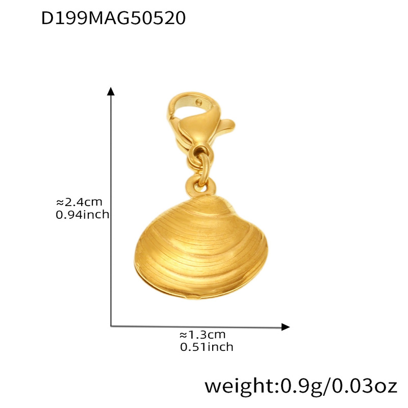 Mili ヨーロッパとアメリカのチタン鋼カイヤナイトムーンネックレスニッチホリデースタイル 18K ゴールドウミガメシェルペンダント DIY ジュエリー|undefined