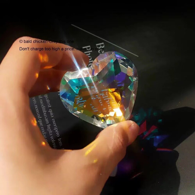 Factory direct sun catcher love pendant colorful home decoration opp bag individually packaged with sling