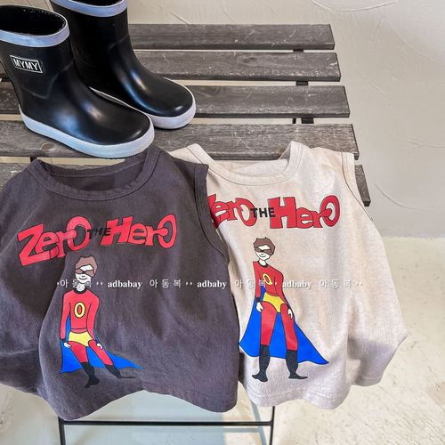 Children's Clothing 2024 Summer New Products Girls Korean Summer Clothes Printed Raglan Sleeves Children's Tank Top T-Shirt 122269