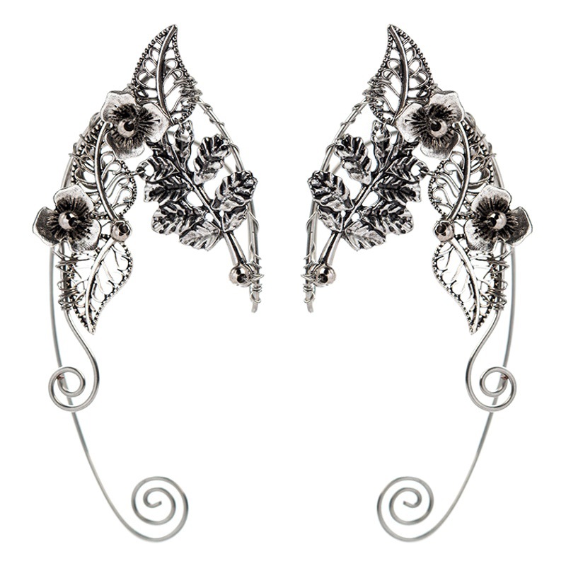 Europa y América no hay agujero de la oreja nuevos pendientes Amazon explosión hecho a mano puro elfo oreja clip temperamento femenino rojo neto Comercio exterior pendientes