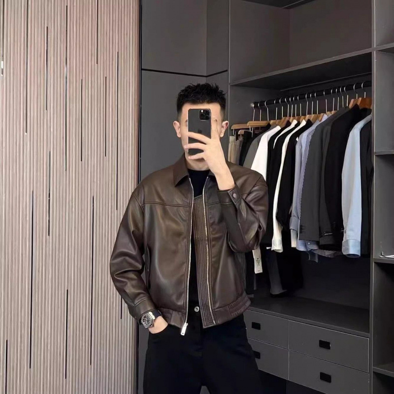 轻熟男装皮夹克秋季机车服痞帅外套休闲宽松高品质软PU皮衣潮|undefined