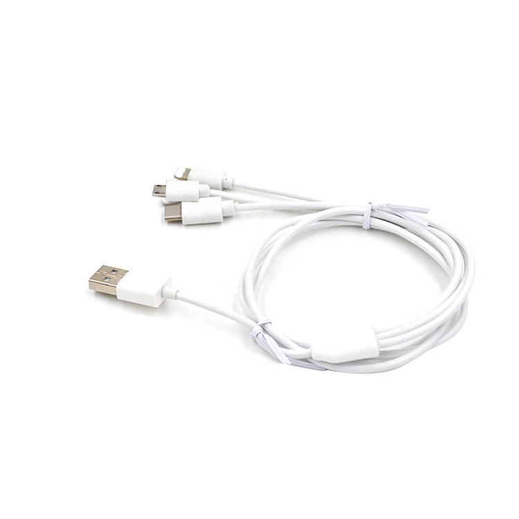 100W快充三合一数据线手机一拖三充电器线多合一车载三头多功能线