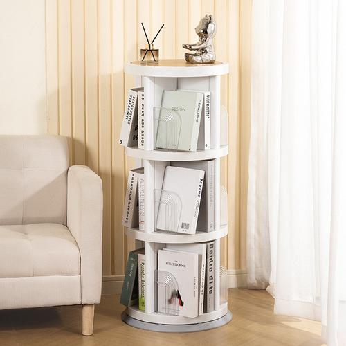 Rotating bookshelf floor standing storage rack children's small bookcase convenient stackable multi-layer book storage rack