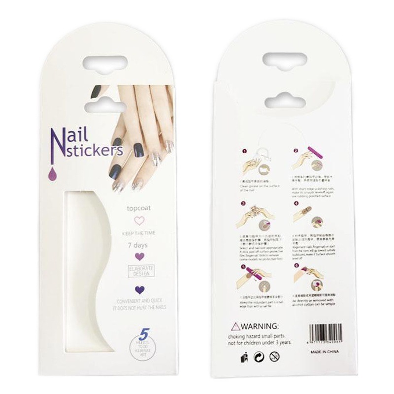 Manufacturer Wholesale Nail Art Sticker Packaging Cards, Jewelry Packaging Boxes, Paper Boxes, Logo Nail Sticker Boxes, Packaging