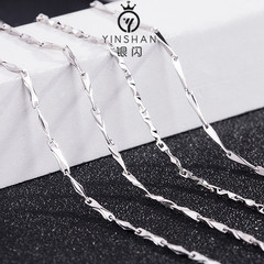足銀S999鏈條箭心瓜子閃菱鏈瓜子鏈元寶鏈項鍊鎖骨裸鏈單鏈毛衣鏈