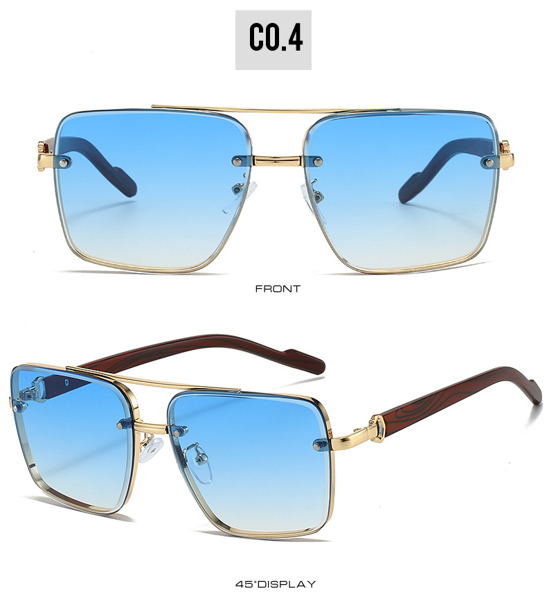 54g Weight Full Frame Glasses Structure Sunglasses Classification PC, UV400 Protection Lens Material Square Glasses Style Outdoor, Beach, Street Occasion Geometric Pattern Unisex Gender Vintage Style, Classic Style Style Vintage Style Classic Style Geometric PC UV400 Protection Square Full Frame Women's Sunglasses 3