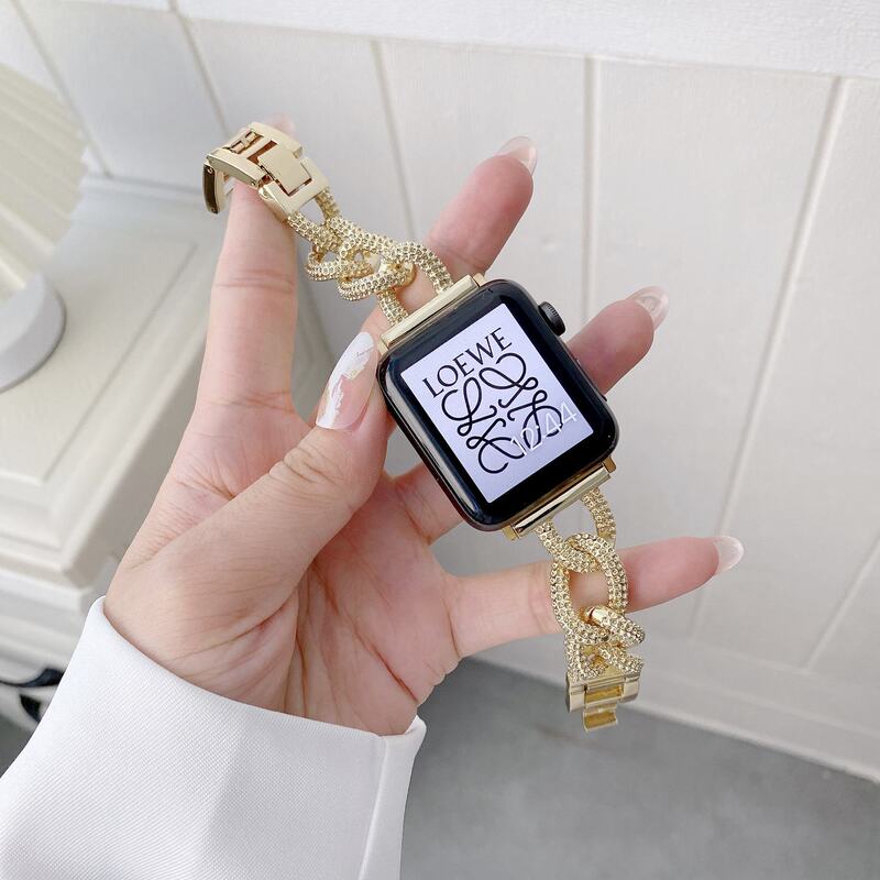 Metal Diamond Honeycomb Apple Watch Strap Suitable for Apple Watch 1~8 Ultra Generation Steel Buckle Metal Diamond Honeycomb Apple Watch Strap Suitable for Apple Watch 1~8 Ultra Generation Steel Buckle