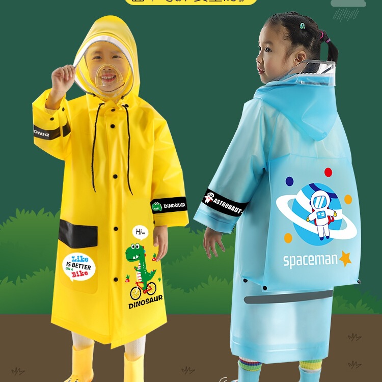 Children's Raincoat Boy 2025 Kids Full Body Waterproof Baby Girl Kindergarten Primary School Student Cartoon Poncho