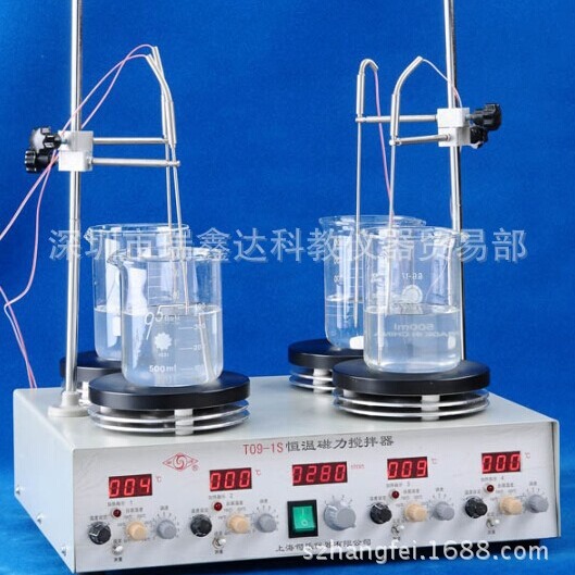 上海司乐T09-1S数显恒温磁力搅拌器 四工位搅拌器 四联磁力搅拌器