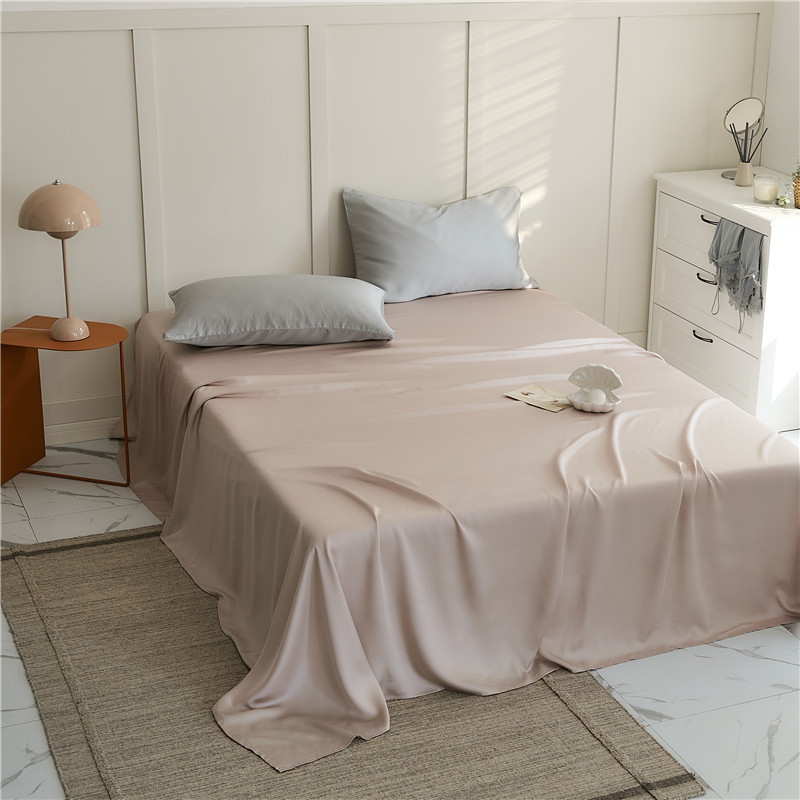 Light Luxury 60 Tencel Single Quilt Cover Summer Sleeping Naked Ice Silk Single Bed Hat Bed Sheet Lyocell Fiber Bedding
