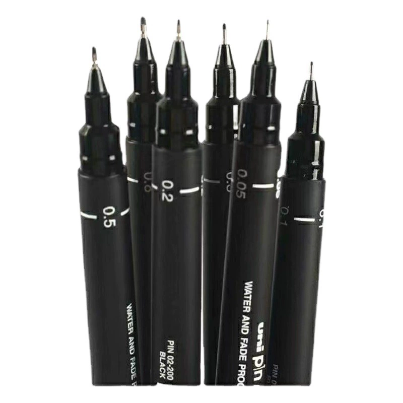 Японская игольчатая ручка Mitsubishi UNI черная художественная живопись анимация материал для рисования костюм детский ход Водонепроницаемая ручка Gou Line