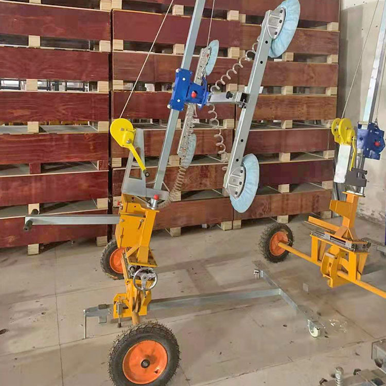 手推吸盘车半电动玻璃板材移动升降搬运推车