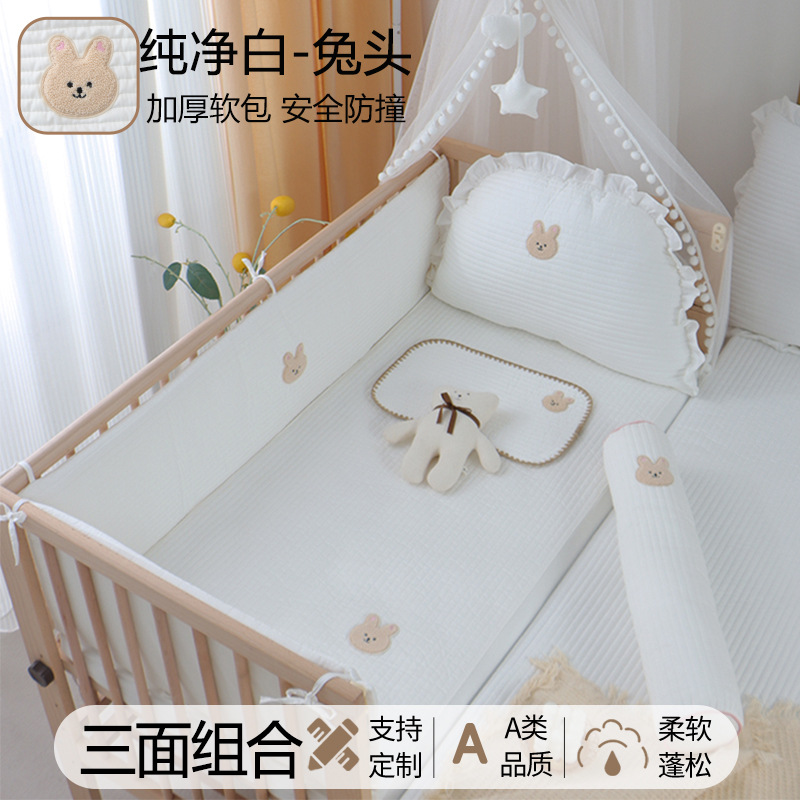 3 면에 순수한 흰 토끼 머리 쿠션