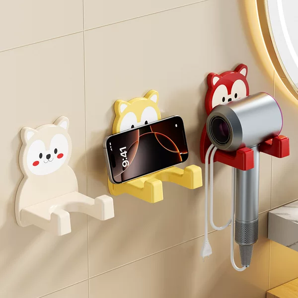 Hair Dryer Storage Rack Lazy Dryer Bracket Hair Dryer Storage Multi-Function Punch-Free Universal Hair Dryer Bracket