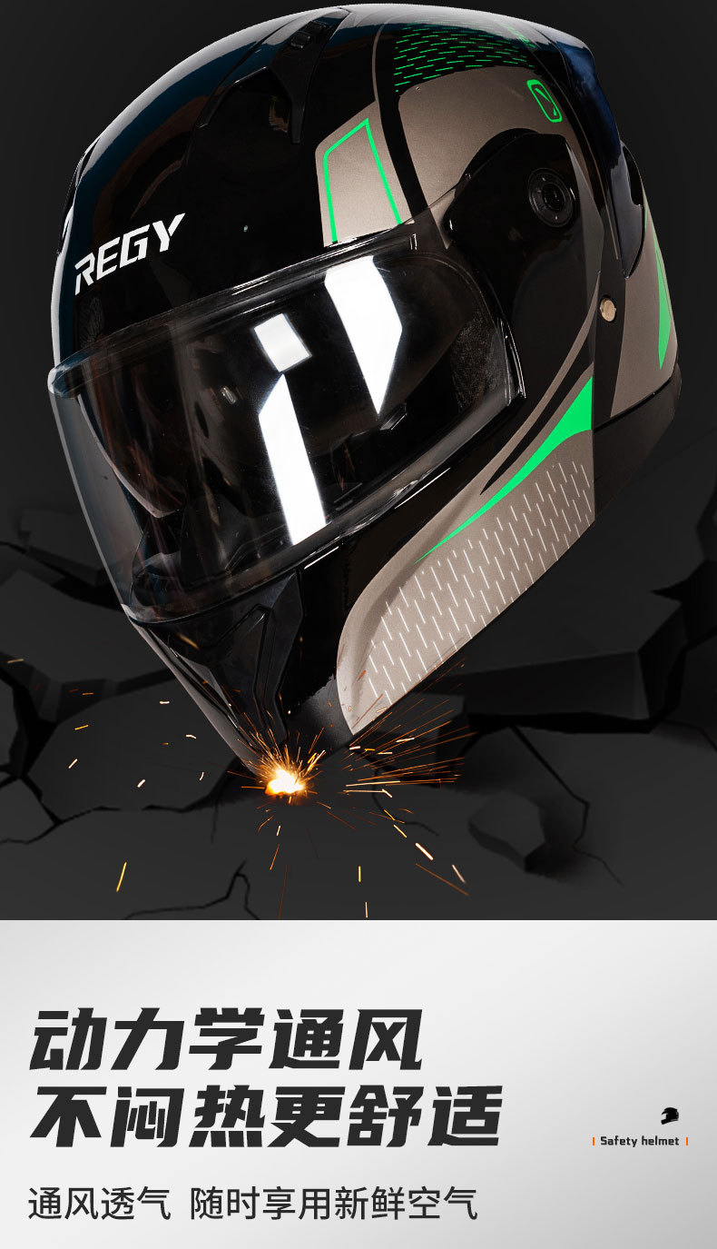 Men's and Women's Riding Helmets Revealing Helmets New GB Double Lens Electric Car Helmet Warm Motorcycle Helmet Safety Helmet
