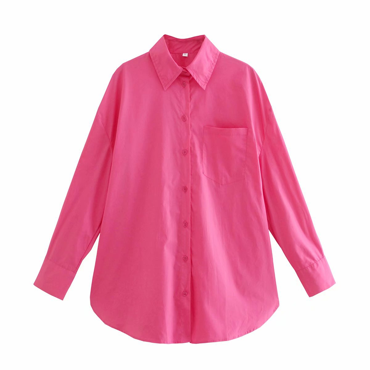Shirt Tops Type Daily Occasion Turndown Neckline Wholesale Women'S Fashion Solid Color Long Sleeve Blouses