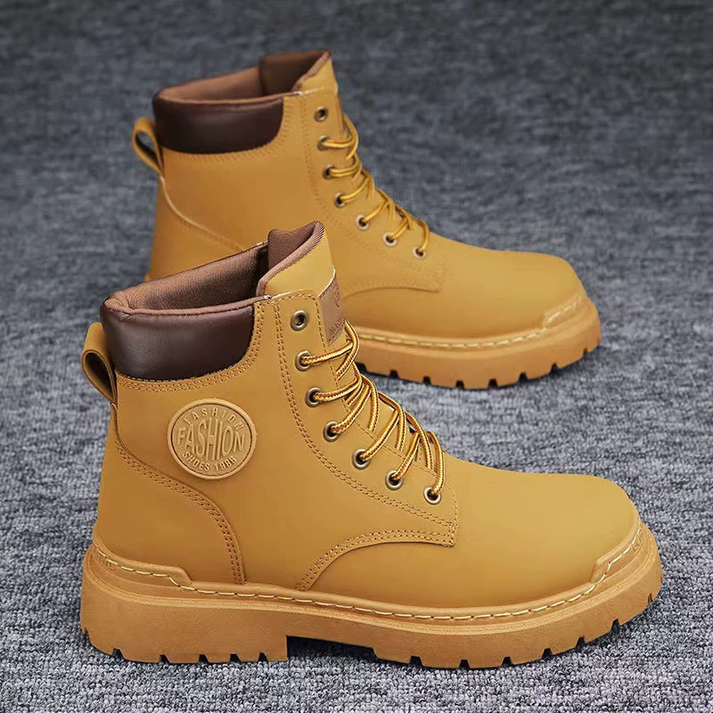 Мужская обувь, высокие ботинки Martin, мужские осенние туфли в стиле ретро, мужские уличные осенние ботинки из ревеня на толстой подошве оптом