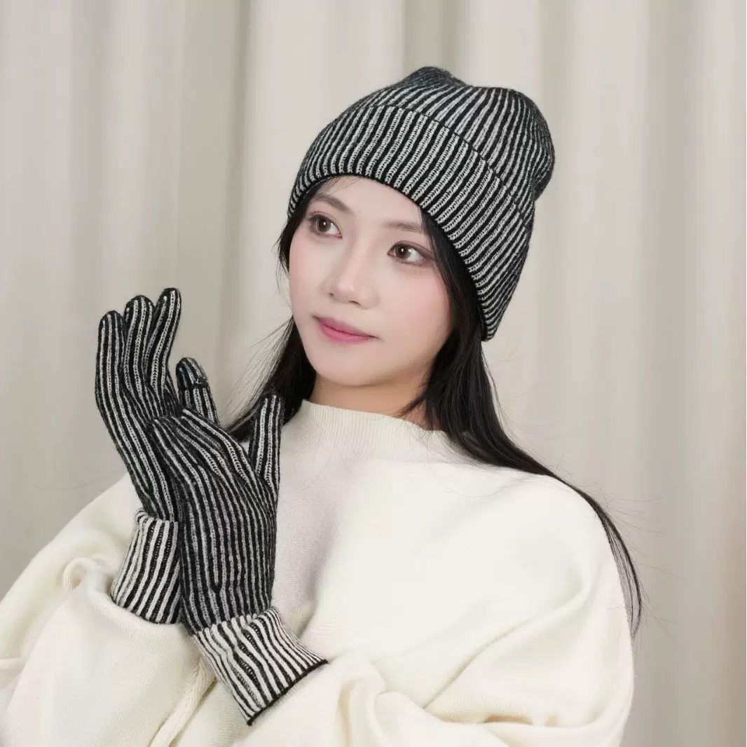 跨境秋冬新款潮加厚柔软保暖毛线帽韩版时尚百搭日常男女针织冷帽