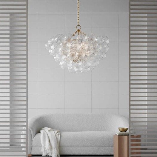 Casa postmoderna americana Salón Rotonda Escalera Creativa Dormitorio Comedor minimalista Luz lujosa Landelier de vidrio Ninguno