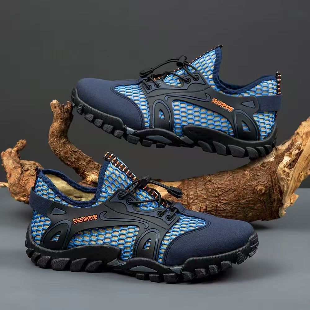 Cross-Border Men's Shoes, Summer Wading Shoes, Outdoor Hollow River Tracing Shoes, Breathable Quick-Drying Fishing Casual Shoes, Mesh Sandals
