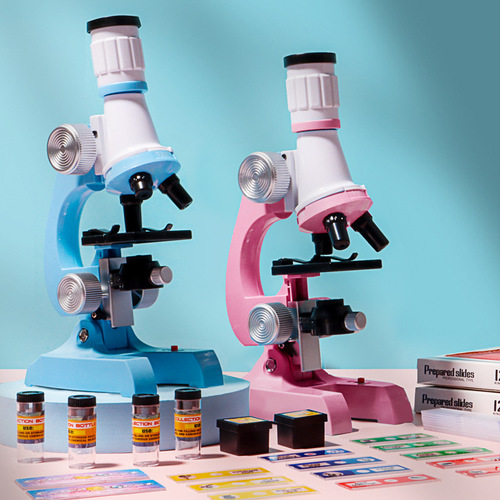 Children's Microscope Science, Student-Specific for Elementary and Middle School, Kindergarten Optical Experiment Home Use Toy, 1200x Magnification for Viewing Bacteria