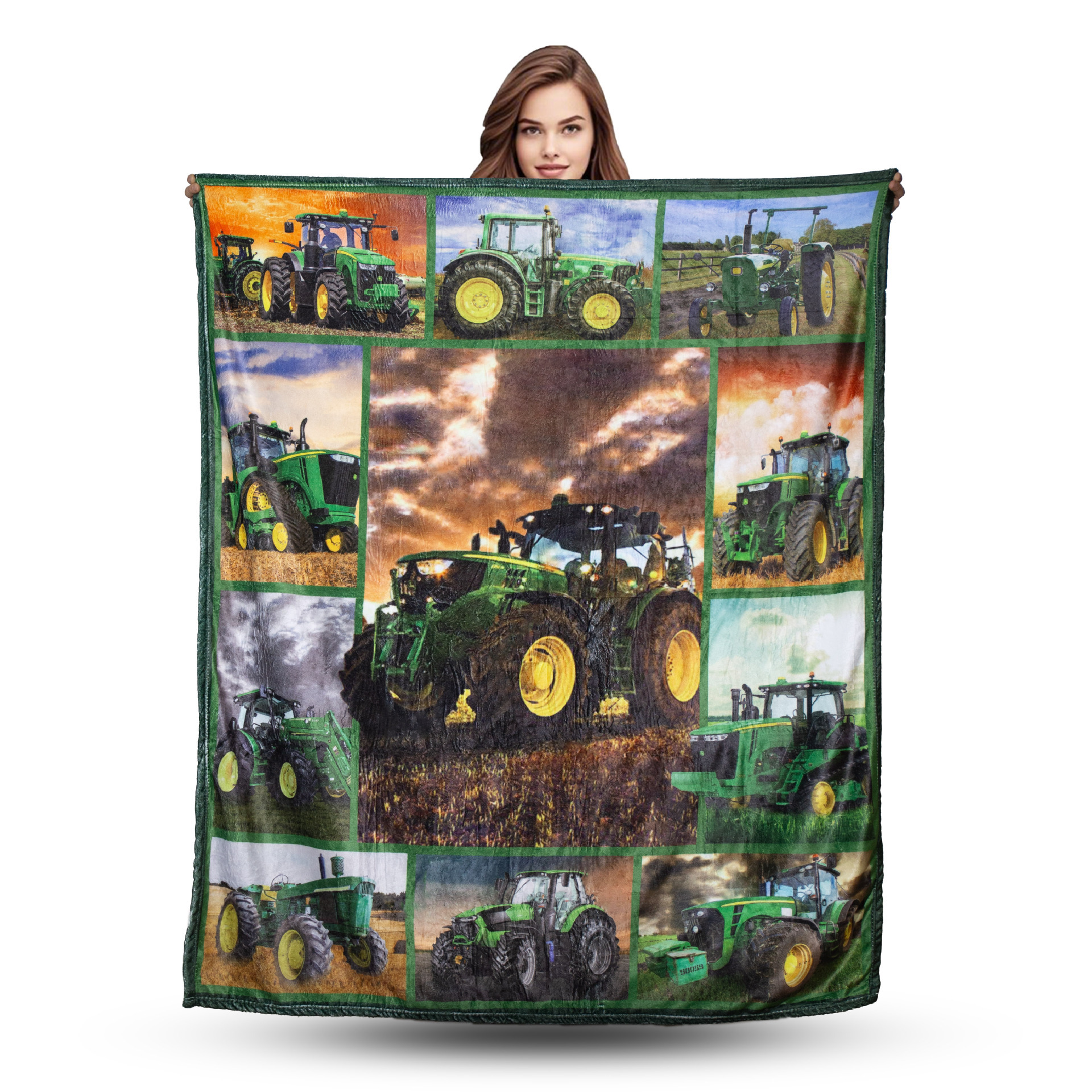 스플라이스된 녹색 트럭