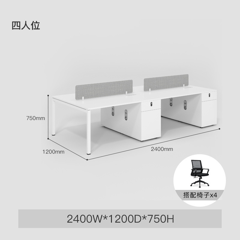 Escritorios y estaciones de trabajo – muebles de oficina modernos para 2/4/6 empleados