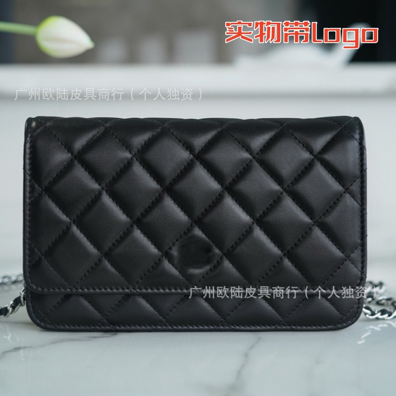 跨境货源新款经典小香风鱼子酱WOC 发财信封包单肩斜跨式口盖女包