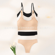 跨境TEMU亚马逊速卖通新品内衣女带胸垫聚拢上托裹胸套装文胸胸罩