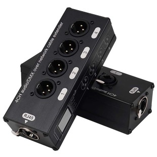 4-way XLR carnong audio transmitter to network cable extender with isolator common ground interference isolation 300 m