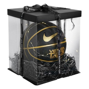 ins Style Basketball Gift Box Packaging Box Boys Shoe Box Transparent Large Square Birthday Gift Box