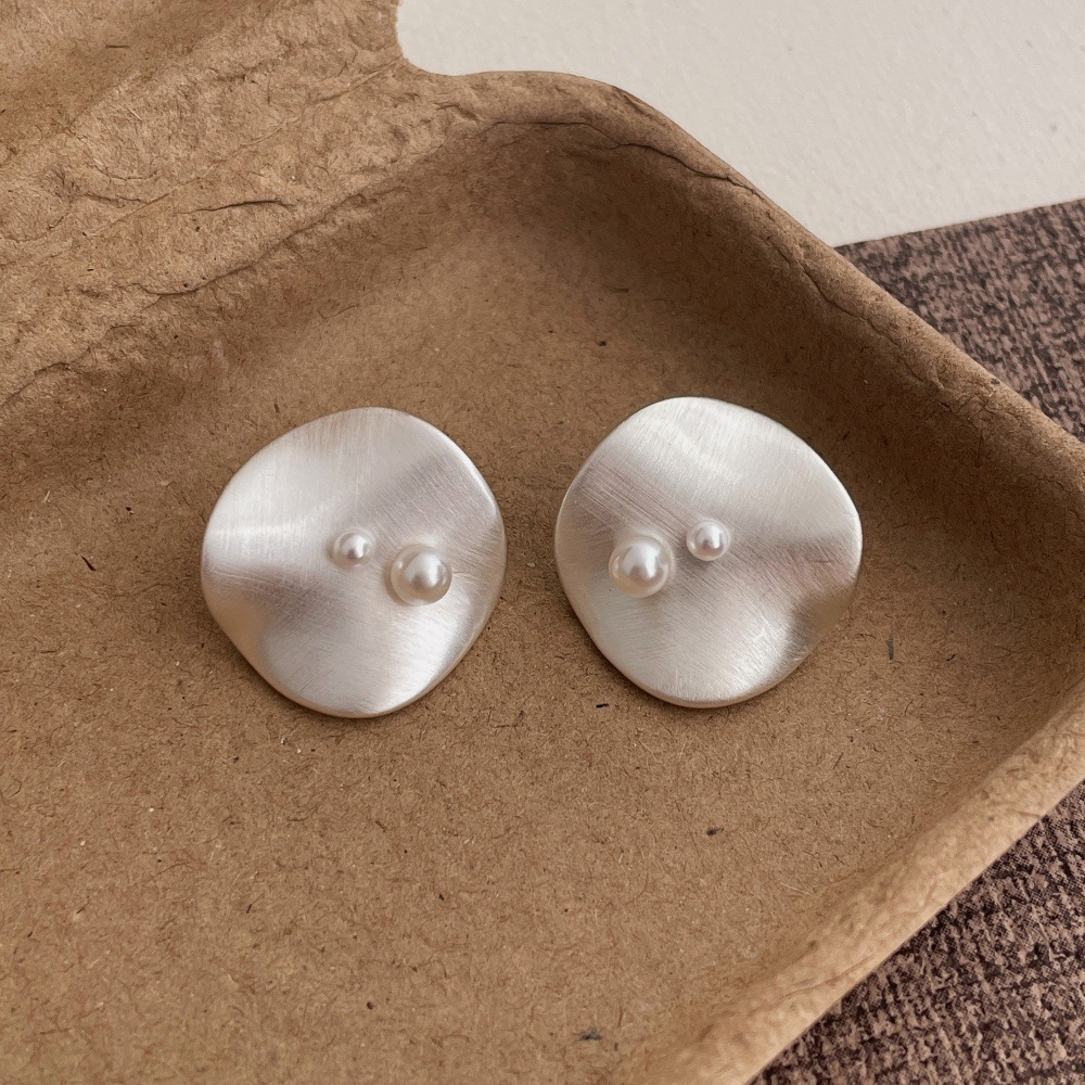 Women's Gender 1 Pair IG Style Simple Style Geometric Plating Inlay Copper Pearl Ear Studs