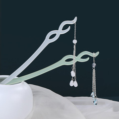 緣起同款珠釵髮簪古風髮釵流蘇簪子素雅簪釵子漢服髮飾旗袍配飾女