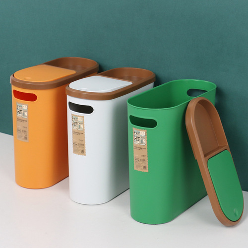 Trash can toilet wholesale household slot press-on lid garbage storage bin kitchen bathroom large trash can