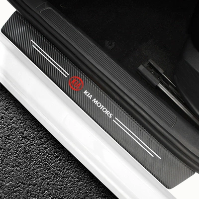 Other Automotive Interior Supplies | leather welcome pedal anti-step anti-scratch - kia-carbon-fiber-leather-threshold-strips-4-pack