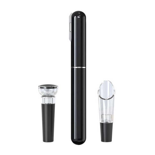 Cross-border europeo y americano creativo dos en uno en forma de pluma de presión de aire aguja de vino tinto abrebotellas de vino conjunto de fábrica al por mayor en stock