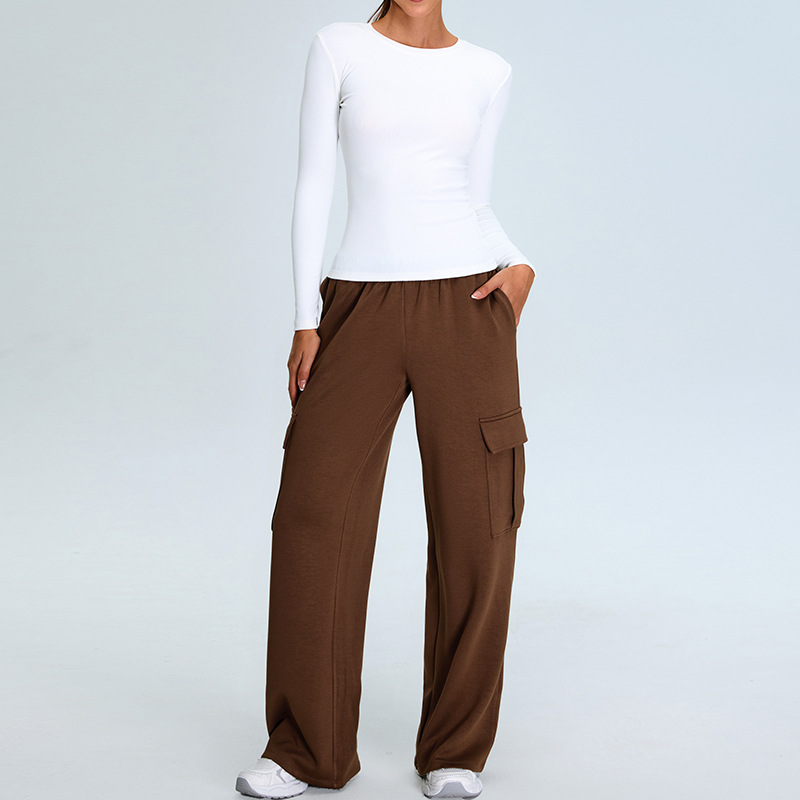 Cross-border nuevo desnudo y delgado yoga conjunto de ropa de fitness de mujeres relajado ocio pilates juego de ropa de ejercicio