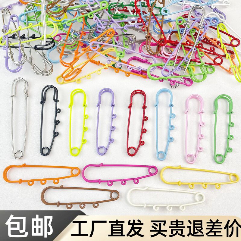 Large Pin with Thickened Paint for DIY Bag Hanging Keychain Accessories, Large Safety Pin, Paperclip Pin, Brooch, Clothing Decoration