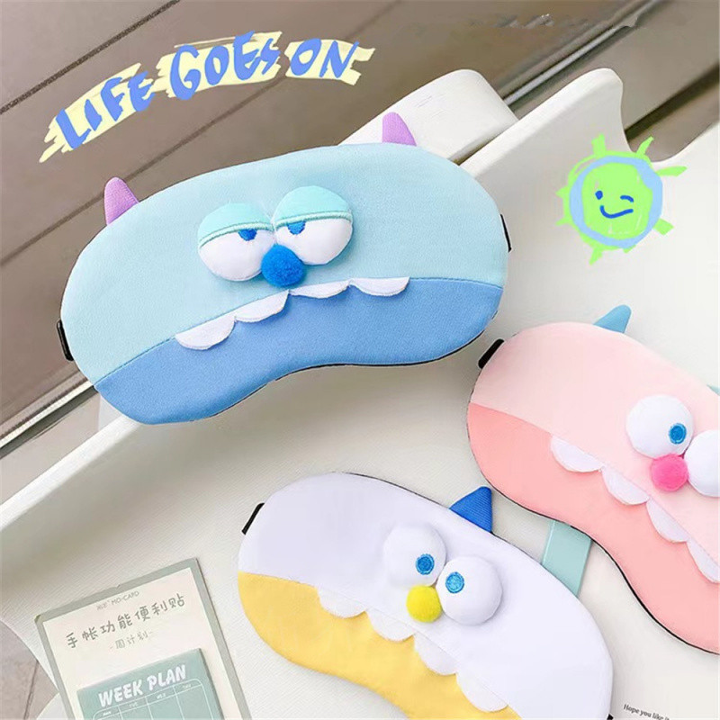 Bucktooth Monster 아이 마스크-블루